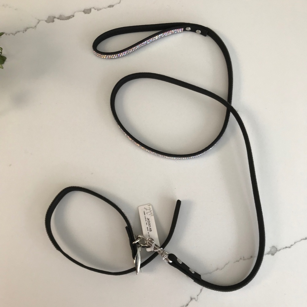 Jacqueline Kent Designer Rhinestone Small Pet / Dog / Cat Collar and Leash NWT